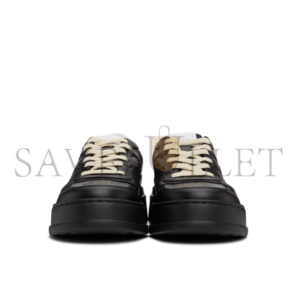 G*u*i black gg embossed sneakers 669582